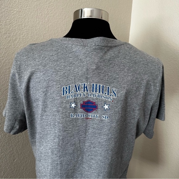 NWT Harley-Davidson Rally Eagle Label Heather Grey T-Shirt Sturgis Rally 2021 - Picture 10 of 14